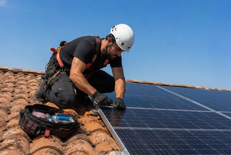 Maintenance et monitoring de panneaux solaires à Ance Féas